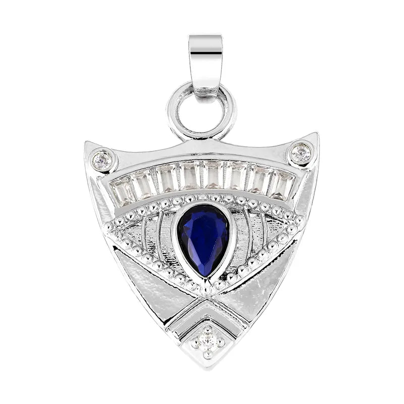 1 Piece 18.5*13.3MM Copper Zircon Geometric Heart Shape Flower Polished Pendant Jewelry Accessories