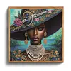 Lakeside Blue Bead Black Lady Special Shaped 5D DIY Partial Drill Diamond Art Kit 30x30cm Diamonds Dots Gem Art Kits for Adults Home Decor