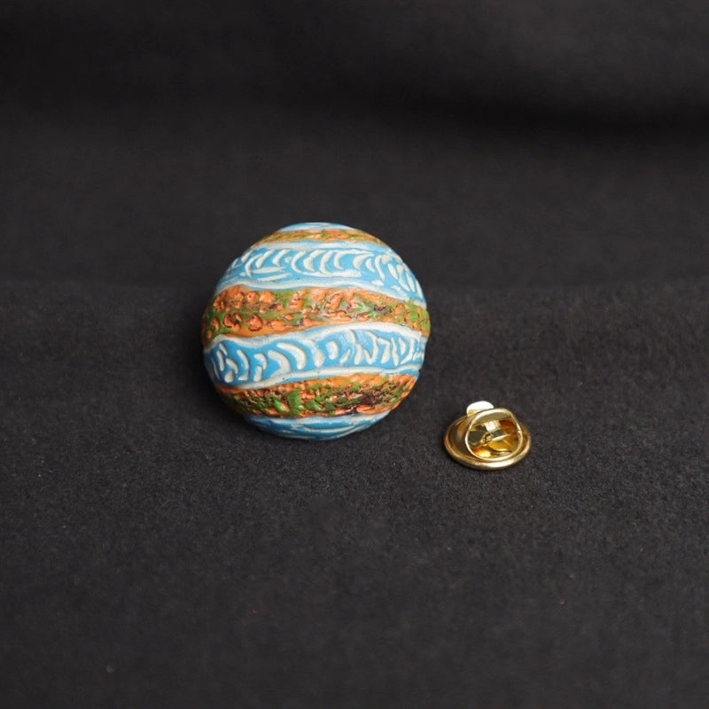 Casual Pin Planet Resin Unisex Brooches