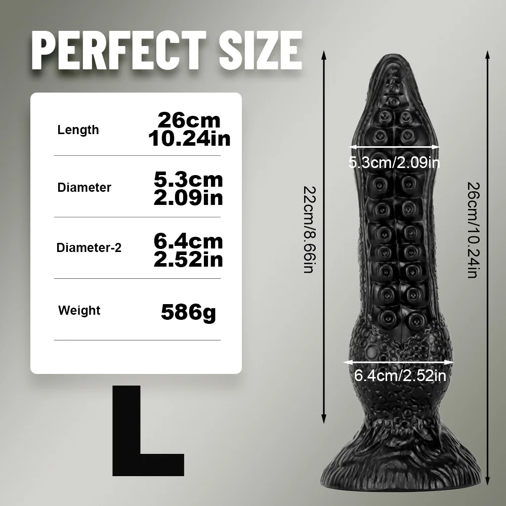 7.08-11.81inches 4 Sizes Silicone Tentacle Octopus Dildo Anal Plug
