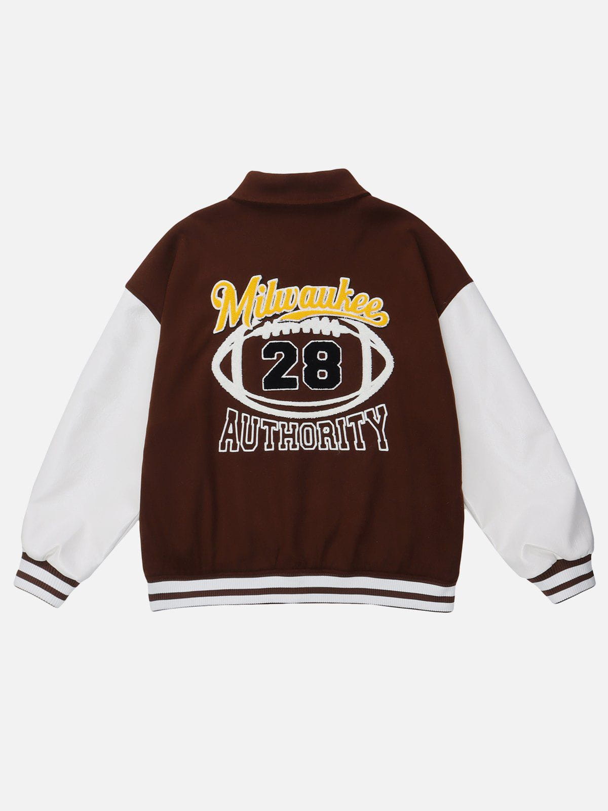 Aelfric Eden "AUTHORITY" Letter-Embroidered Baseball Jacket