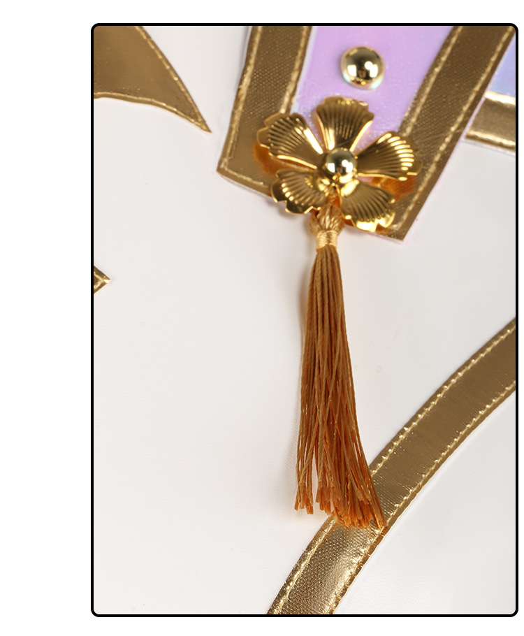 Tegooe Huntrix Zoey Cosplay Costume Wig for Women - Demon Hunter Uniform - BlackWhite Golden - S-3XL