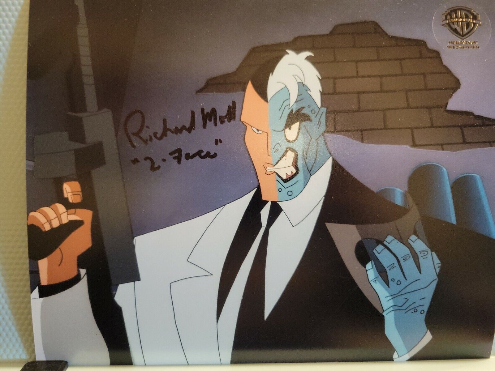 Richard Moll signed 8x10 Photo Poster painting Autographed Batman Animated Two Face