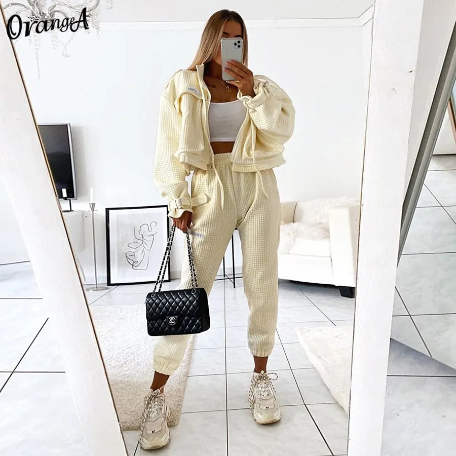 OrangeA Women Summer Winter Fashion Coat Casual Jackets Overcoat Zipper Jacket Warm Cropped Breasted Hip Hop Loose Solid Outwear