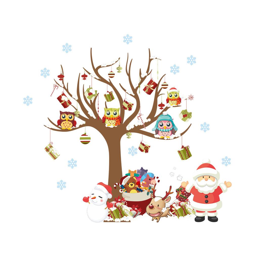 

DIY Christmas Wall Sticker Living Room Decal Window Showcase Glass Decor, 501 Original