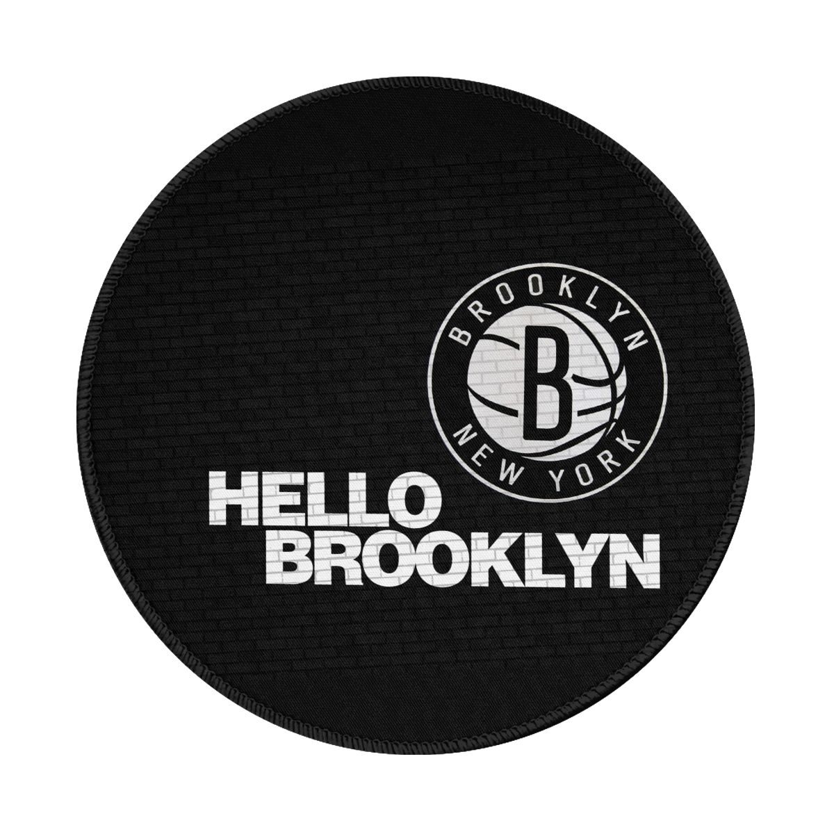 Brooklyn Nets Hello Brooklyn Non-Slip Rubber Round Mouse Pad