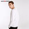 Jack Jones Brand BZSJ series NEW regular fit casualhome pajama rib O-neck letter printing long sleeve top T-shirt men |2183HE501