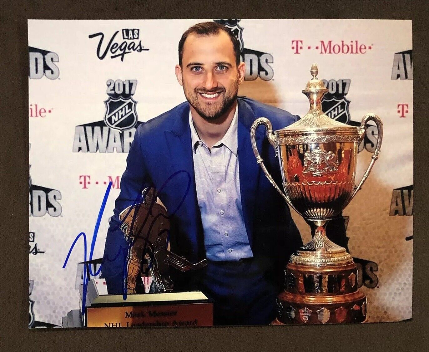 NICK FOLIGNO AUTOGRAPH Photo Poster painting Columbus Blue Jackets signed 8x10 Award Photo Poster painting CBJ