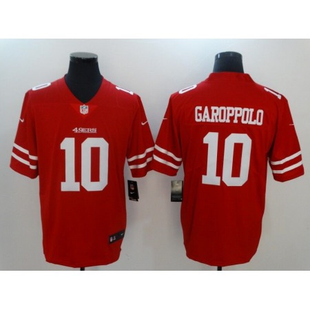 Men's  San Francisco 49ers #10 Jimmy Garoppolo Red Vapor Untouchable Limited Stitched NFL Jersey