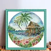 Island-14CT Stamped Cross Stitch 37*37cm/14.57*14.57in