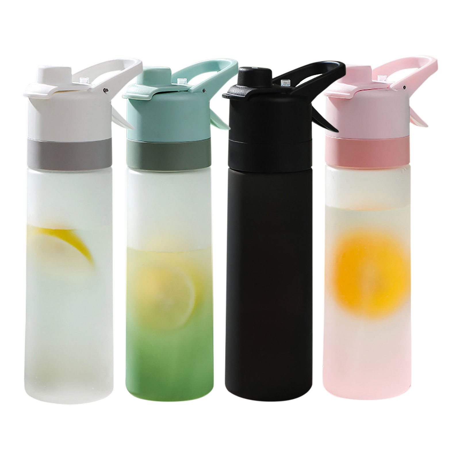 

Frosted Water Bottle - Leakproof & Portable Gradient Color Bottle & Handle, White, 501 Original