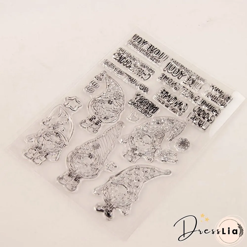 New Christmas Santa Clause Transparent Clear Silicone StampSilicone Stamp Cutting Dies Diy