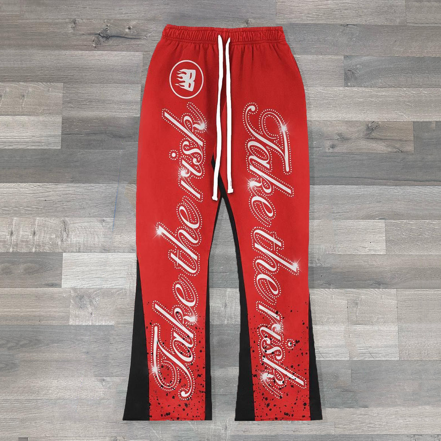 Take The Risk Print Sweatshirt Trousers