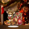Acrylic Special Shape Christmas Elk Desktop Diamond Art Kits Bedroom Table Decor