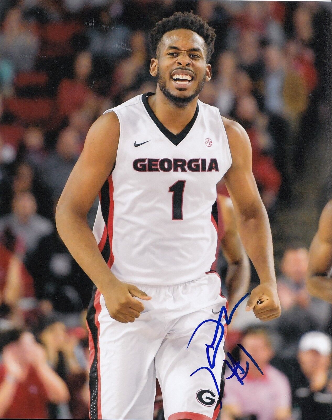 YANTE MATEN signed (GEORGIA BULLDOGS) Basketball 8X10 Photo Poster painting *NBA DRAFT* W/COA #5