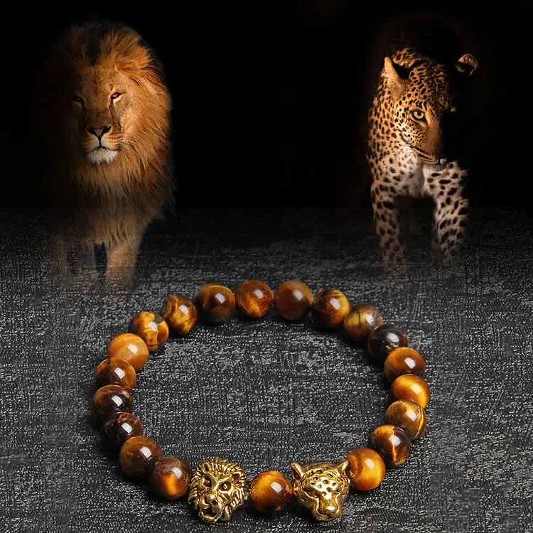 Olivenorma Tiger Eye Lion Panther Beads Bracelet