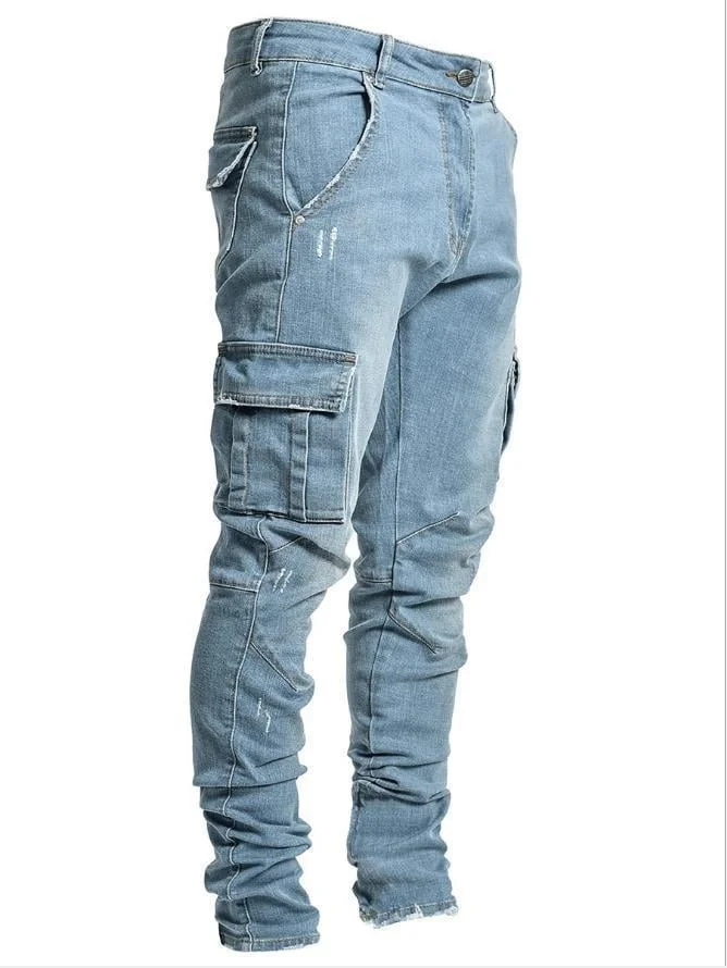 Men's Slim Fit Stretch Cargo Jeans
