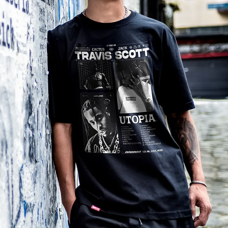 Cactus Jack Travis Scott Utopia Printed Men's T-shirt