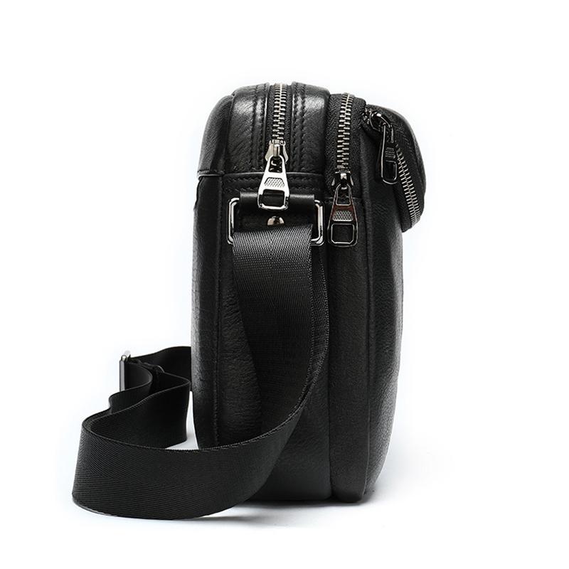 Business Shoulder Bag Adjustable Shoulder Strap Design Retro Leather Casual Crossbody Bag
