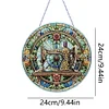 (US Local)(Upgrade Size)DIY Double Sided Effect Diamond Painting Hanging Pendant Kit (Sewing Machine)