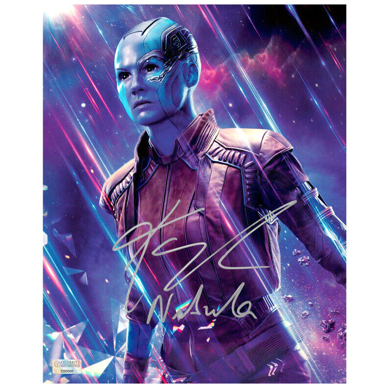 Karen Gillan Autographed 2019 Avengers Endgame Nebula 8x10 Photo Poster painting with 'Nebula'