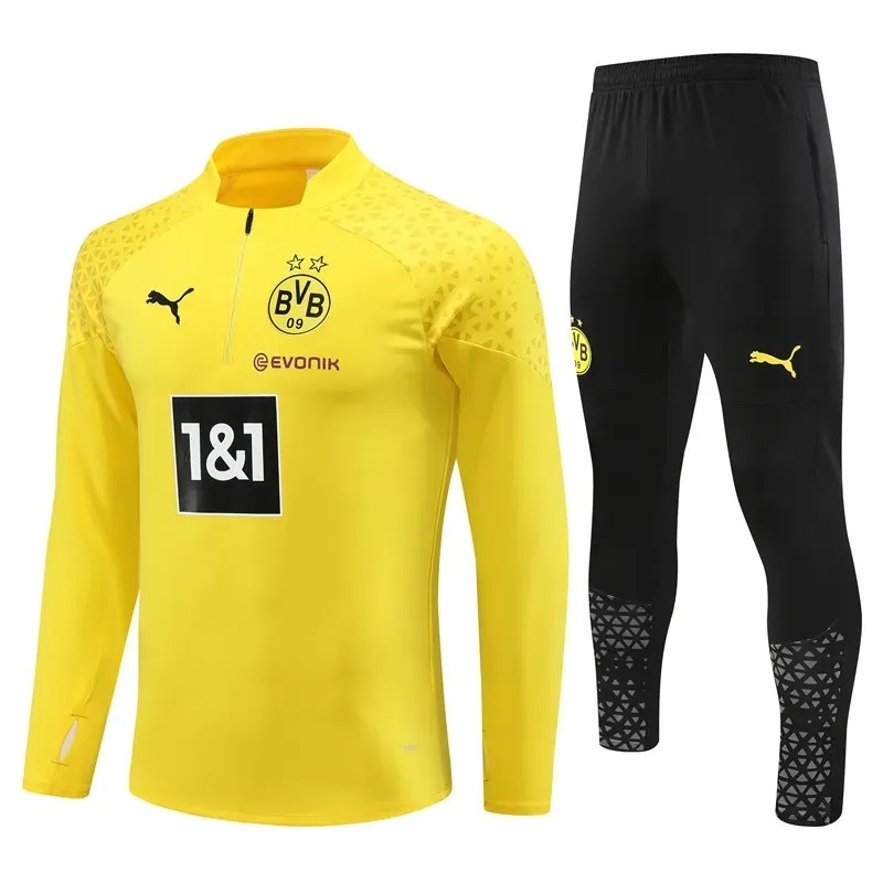 2023/2024 Dortmund Half-Pull Training Suit Yellow Football Shirt mysite