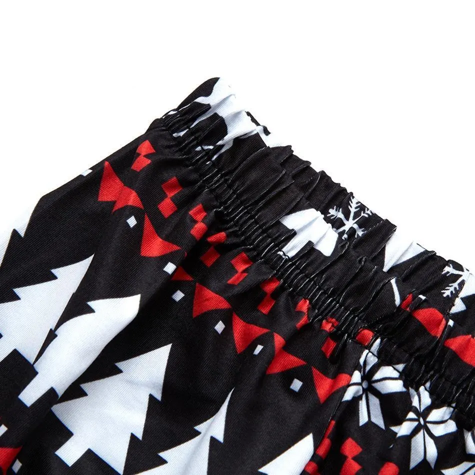 Cute Christmas Hat Print Family Matching Pajamas Set