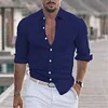 Camicia casual traspirante a maniche lunghe da uomo