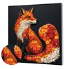 Framed Vulpes - DIY Button Art Painting Kit for Creativity DIY Pearl Dot Crafts for Gift Home Wall Decor 30*30CM