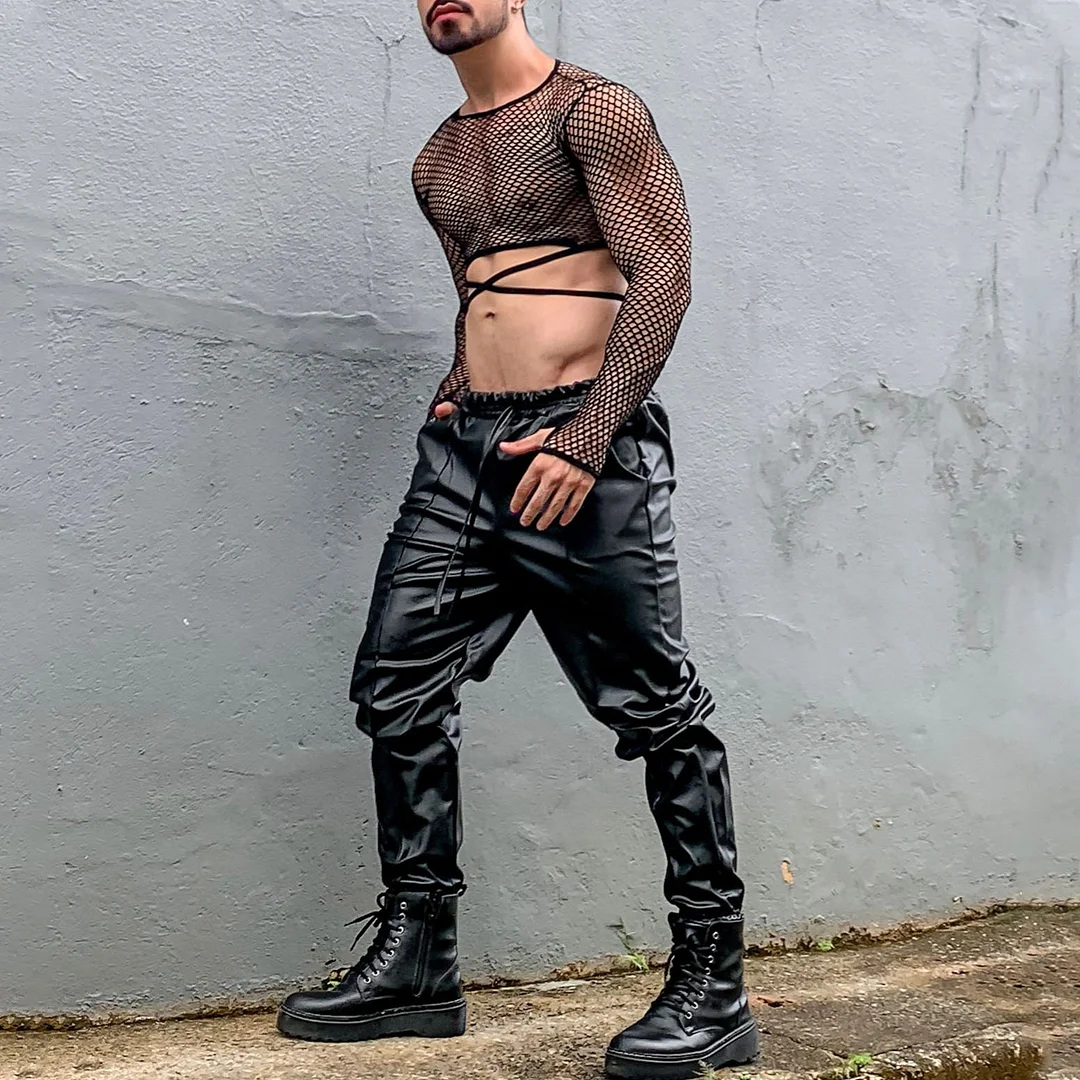 Men's Mesh Personalized Tie T-Shirt-inspireuse