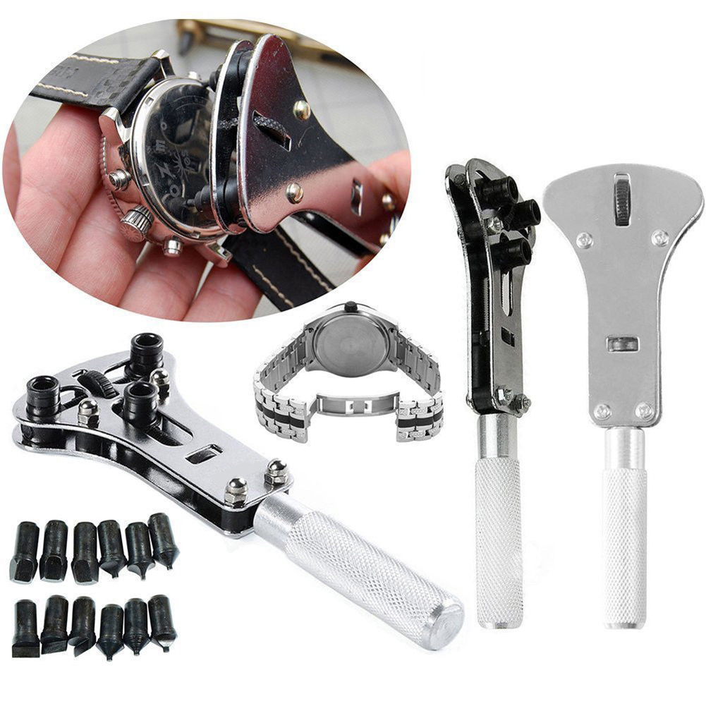 

153pcs Adjuster Repair Watch Link Pin Remover Back Case Opener with Hammer, 501 Original