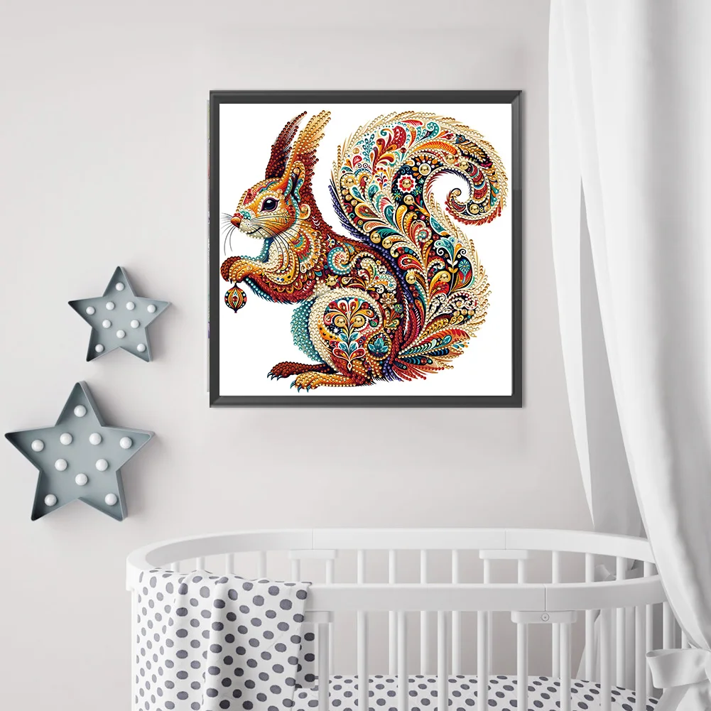Diamond Painting - Partial Special Shaped Drill - Gorgeous Squirrel(Canvas|30*30cm)