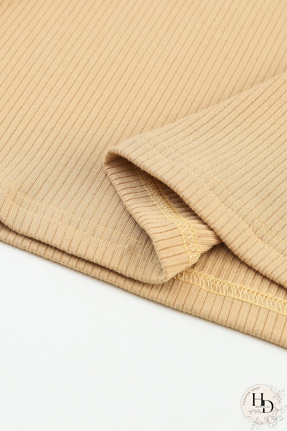 Trendy Ribbed Mock Neck Top