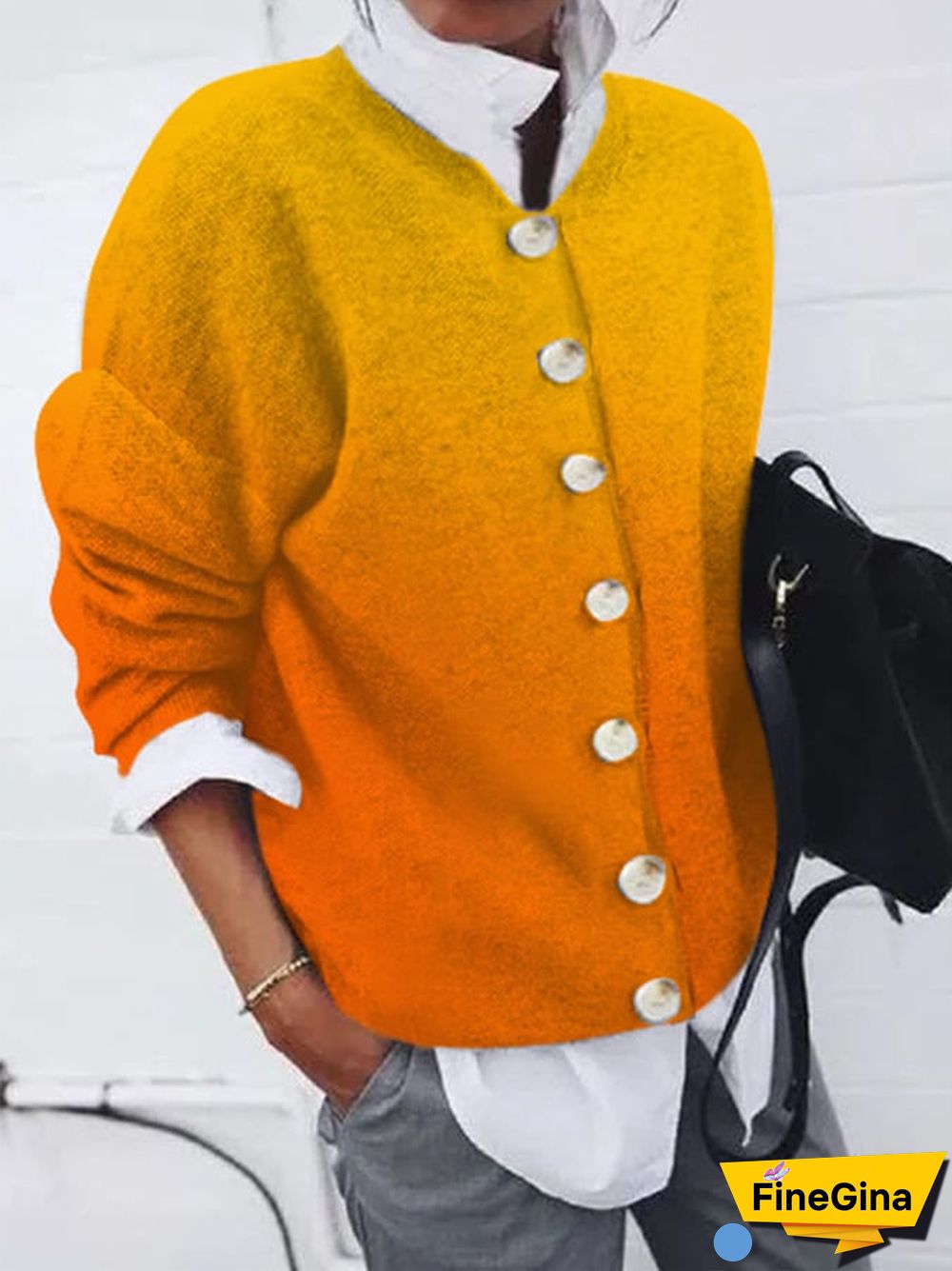 Women's Stylish Vintage Button Plush Cardigan