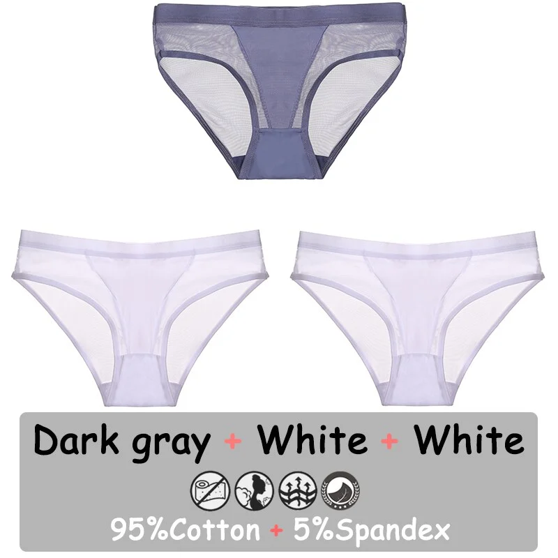 Billionm Seamless Panties Sexy Lingerie Mesh Female Underwear See-Through Underpants Low-Waist Briefs Girls Intimate Pantys