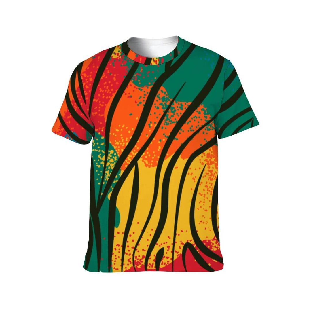 African Zebra Unisex Short-sleeve Shirt Printed Men's All Over Print T-Shirts Vibrant Tees