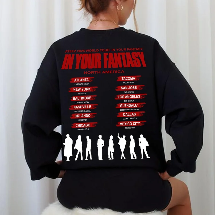 Ateez 2025 World Tour In Your Fantasy North America Sweatshirt officialateezshop