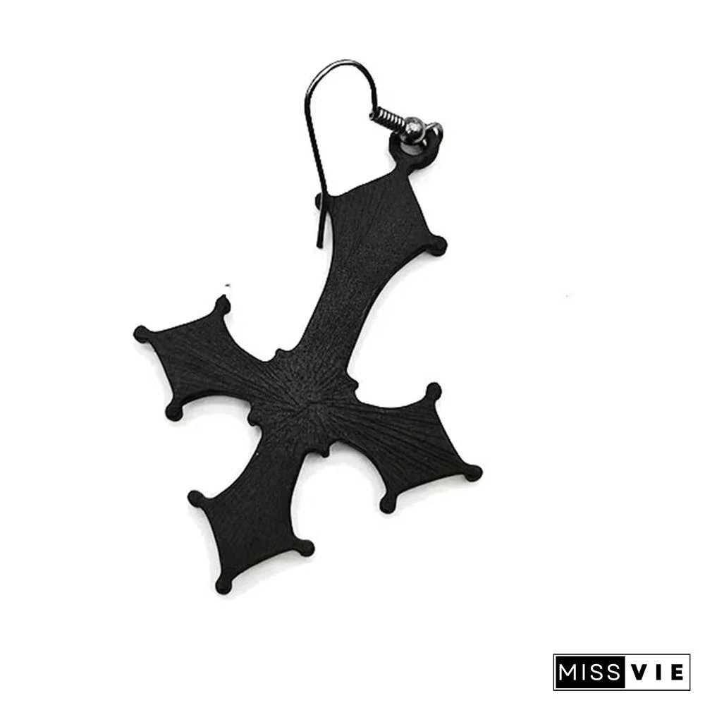 Halloween Gothic Cross Earrings Ear Clip