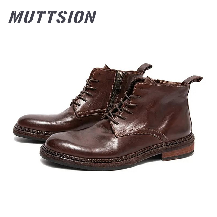 MUTTSION Goodyear Handmade British Style Horsehide Boots MUTTSION.COM MUTTSION