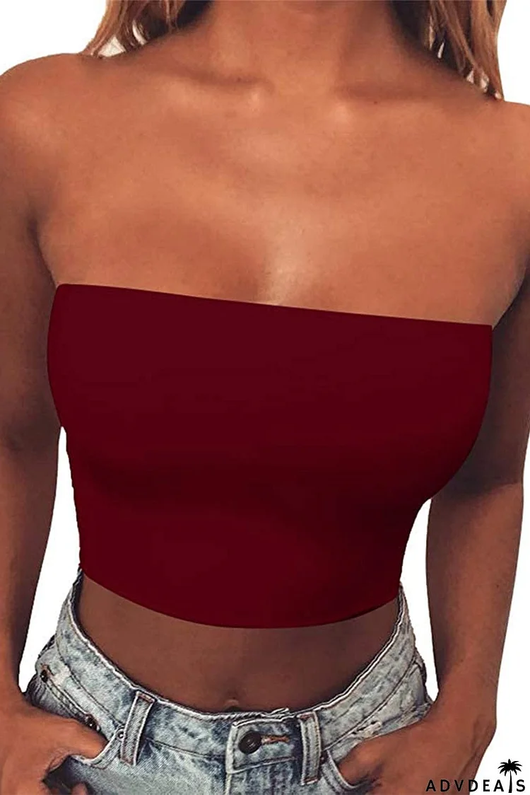 Strapless Tube Crop Top