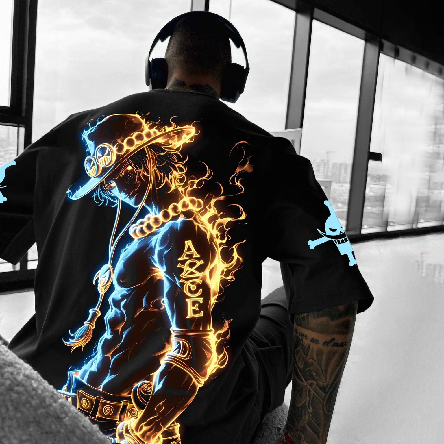  Anime-Inspired Graphic T-Shirt for Men - Perfect for Casual Wear and Anime Fans