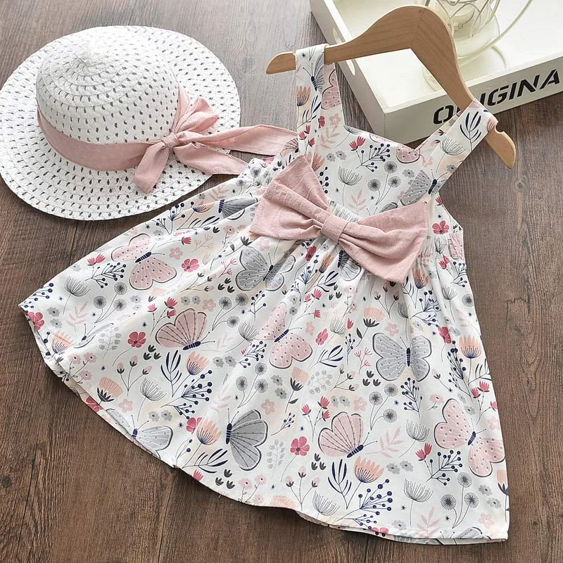 Bear Leader Toddler Baby Princess Dresses 2022 New Summer Newbron Baby Flowers Dresses Floral Costumes Kids Girls Cute Vestidos