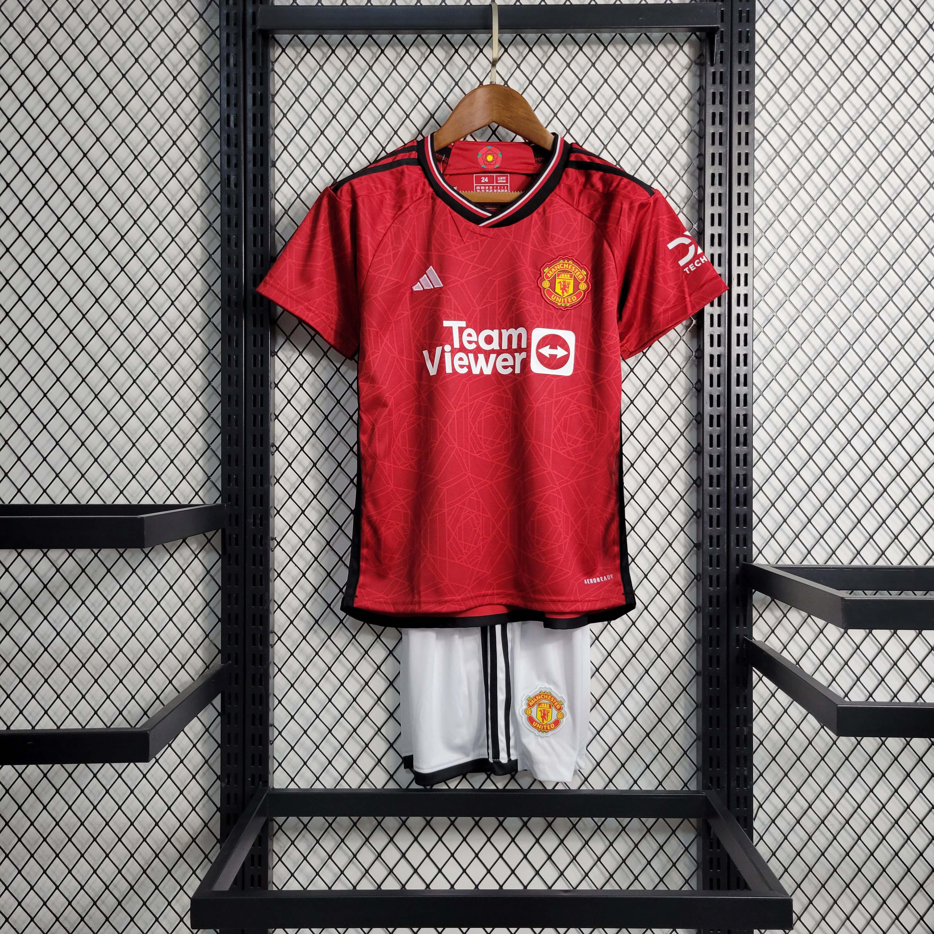 2023-2024 Manchester United Home Football Shirt 1:1 Thai Quality Kids