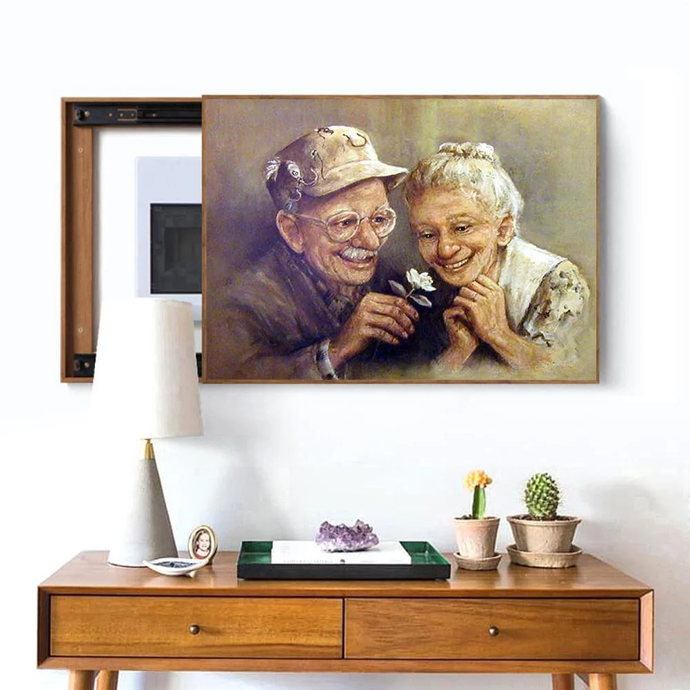 Diamond Painting - Full Round Drill - Romantic Old Couple(30*40cm)