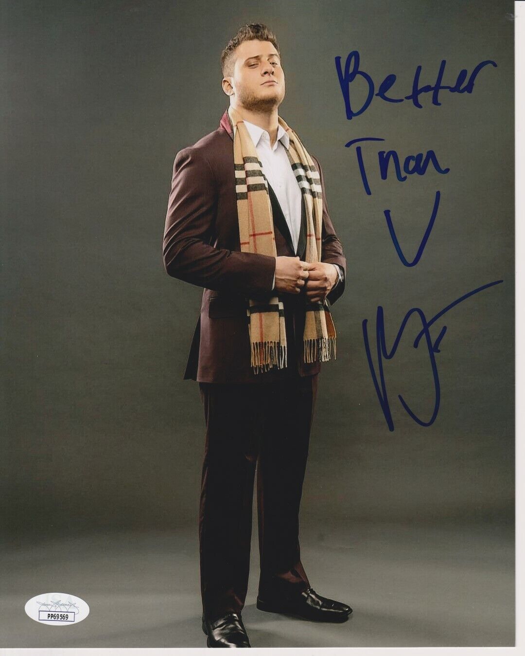 MJF Maxwell Jacob Friedman Signed Auto 8x10 Photo Poster painting AEW JSA w/ Inscription E