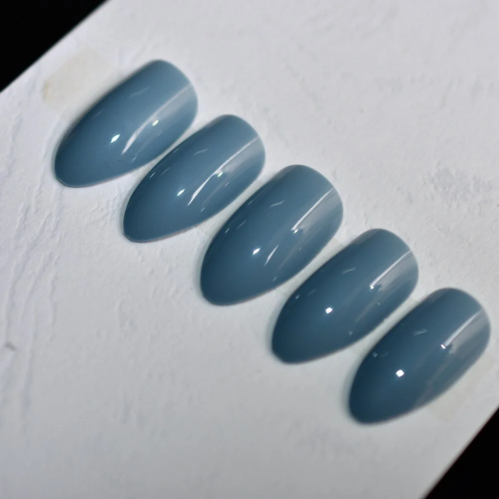 True Color Fashion Fake Nails Jujube Dark Red Stiletto Press On Nails DIY Manicure Tips Full Wrap Many colors 24pcs/kit-Nail Inspo