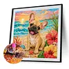 Diamond Painting -5D Full Round Drill French Bulldog Puppy(40x40cm)