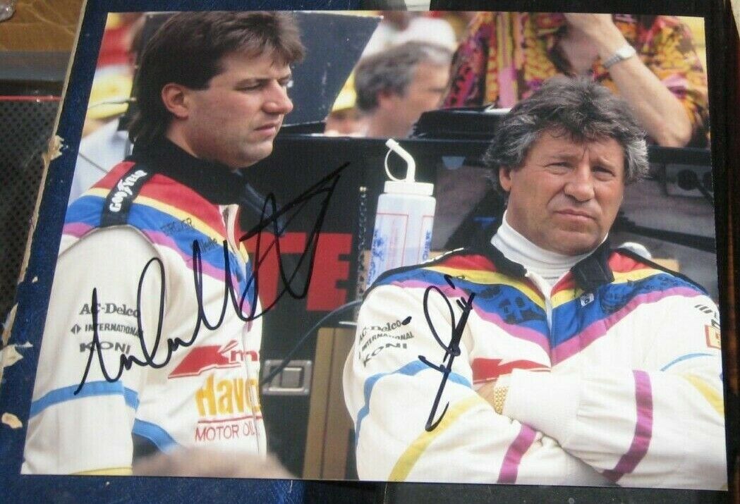 Michael Mario Andretti Racing Indy 500 SIGNED 8x10 Photo Poster painting COA Autographed IRL