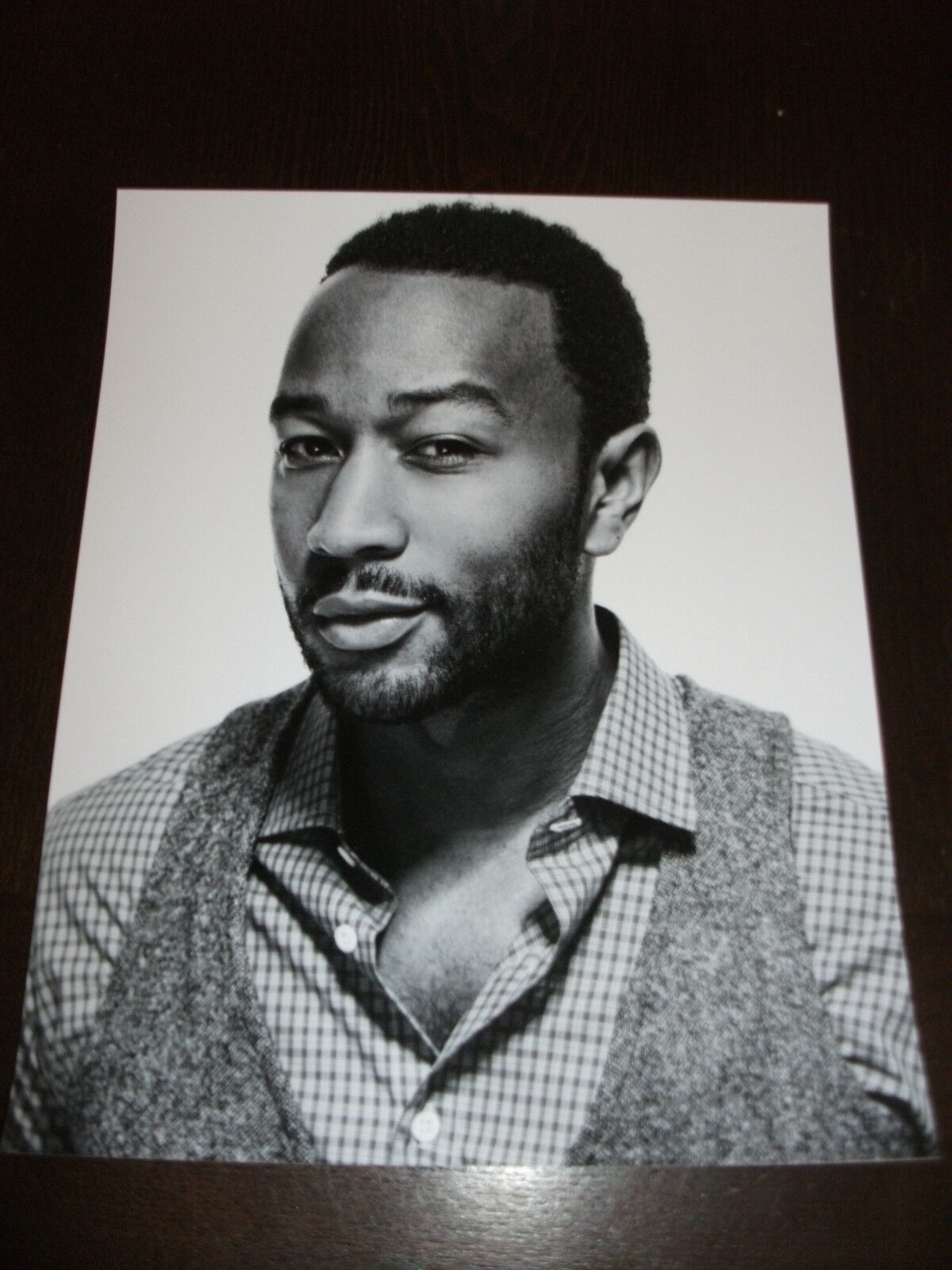 John Legend Stevens Sexy Live Promo 8x10 Photo Poster painting Music Singer Songwriter B/W