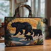 Wilderness Bear Quilted Tote Bag GFTOMA1872🔥All items are shipped in a default size of 15x14 inches.